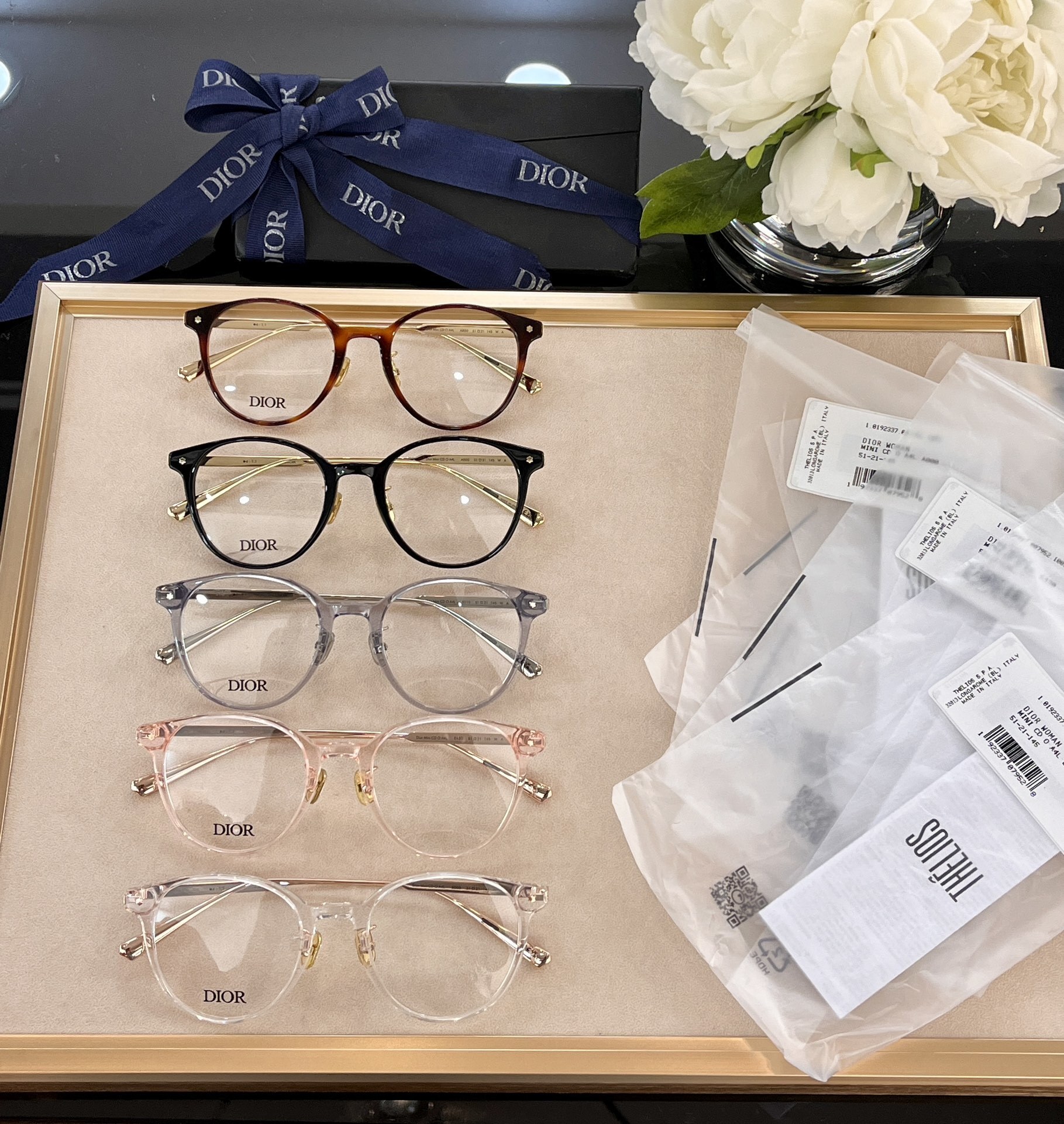 Dior Round Transparent Eyeglasses – Luxury Designer Frames
