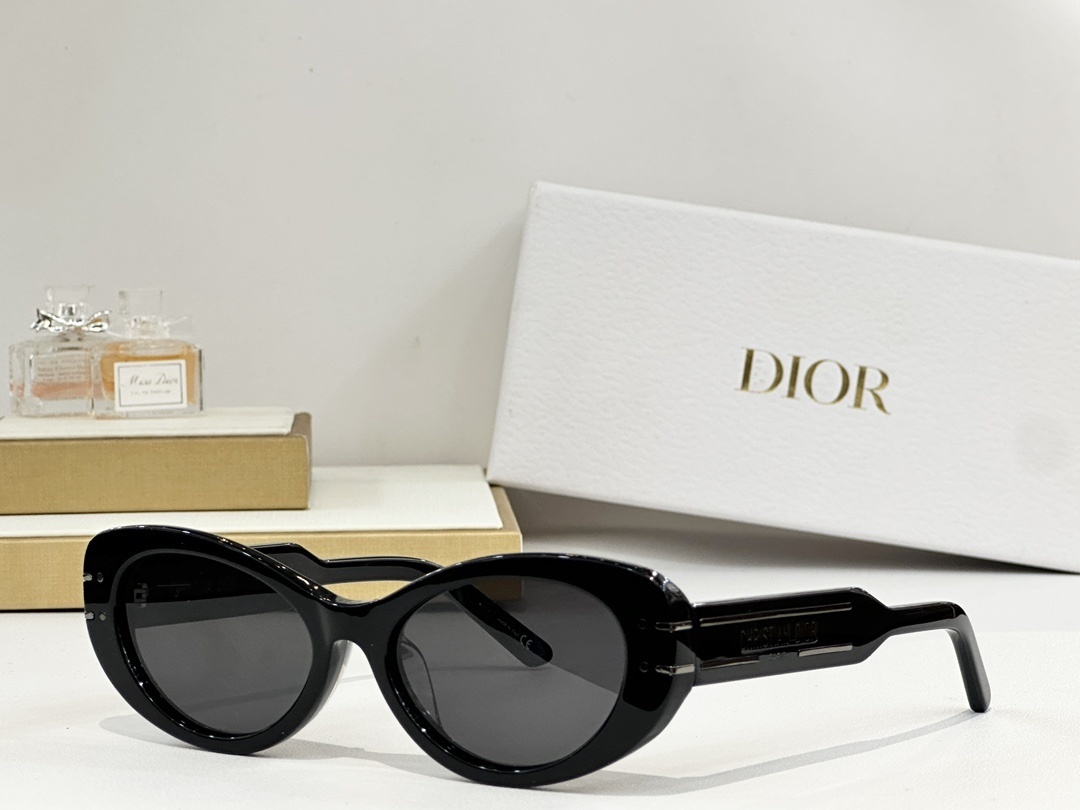 Dior Rounded Black Acetate Sunglasses – Fashion Eyewear