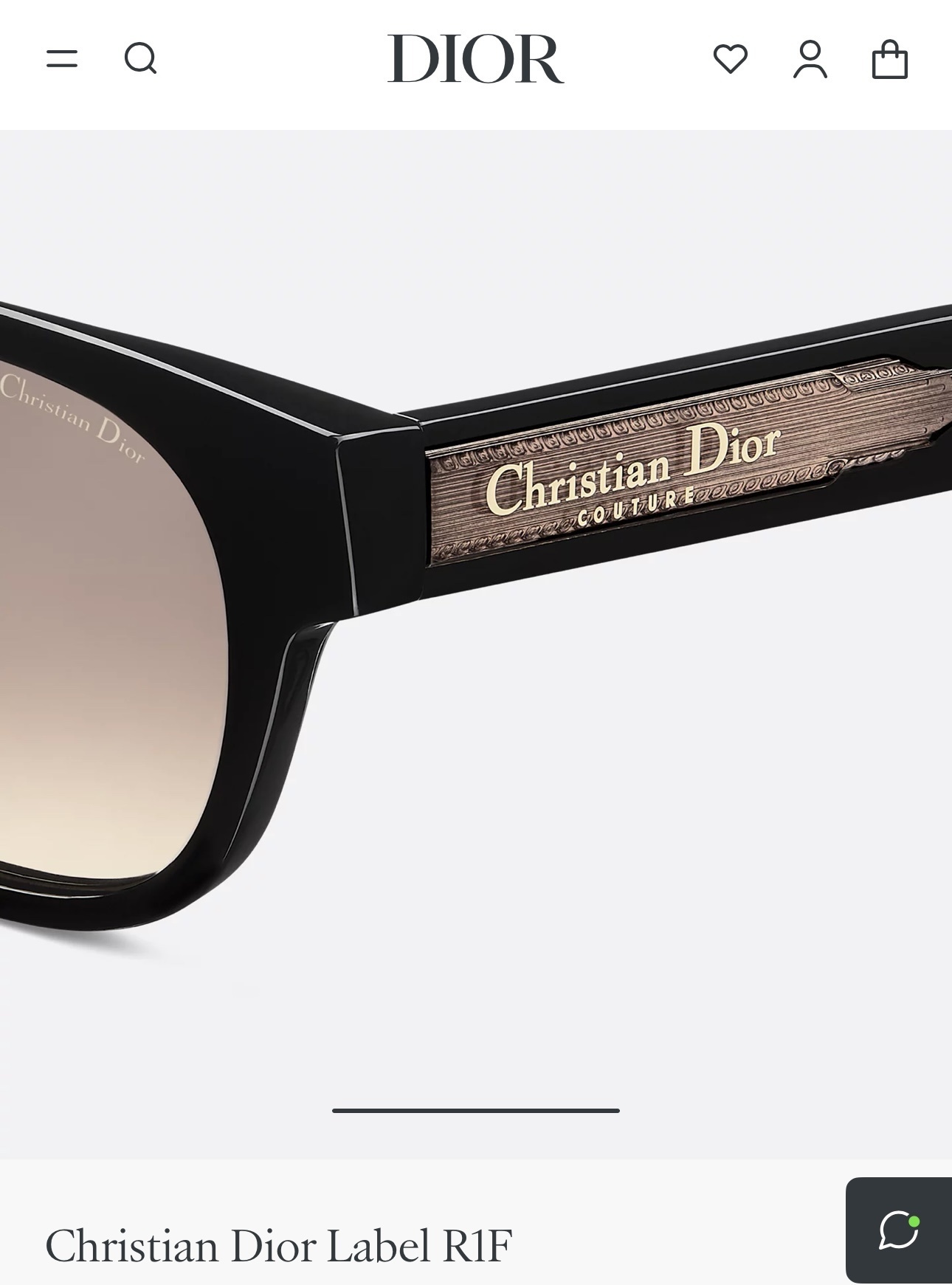 Christian Dior Label R1F Round Sunglasses – Black & Gold