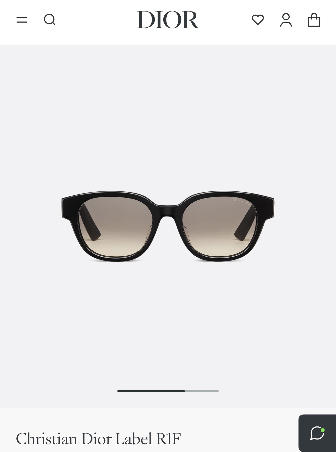 Christian Dior Label R1F Round Sunglasses – Black & Gold