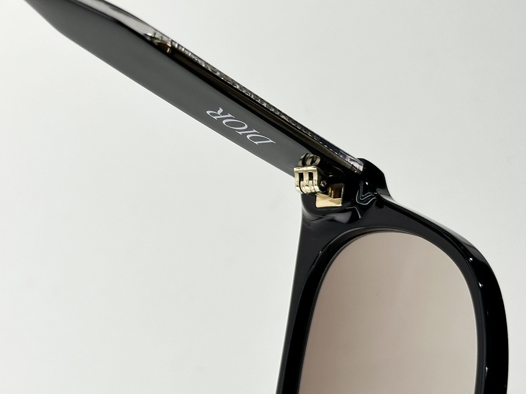 Christian Dior Label R1F Round Sunglasses – Black & Gold