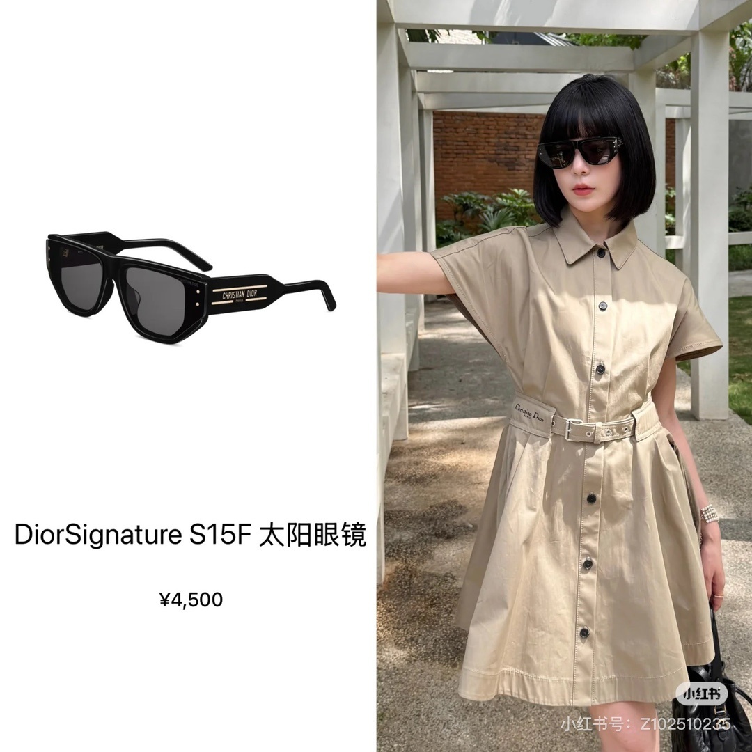 DiorSignature S15F Black Square Sunglasses – Christian Dior