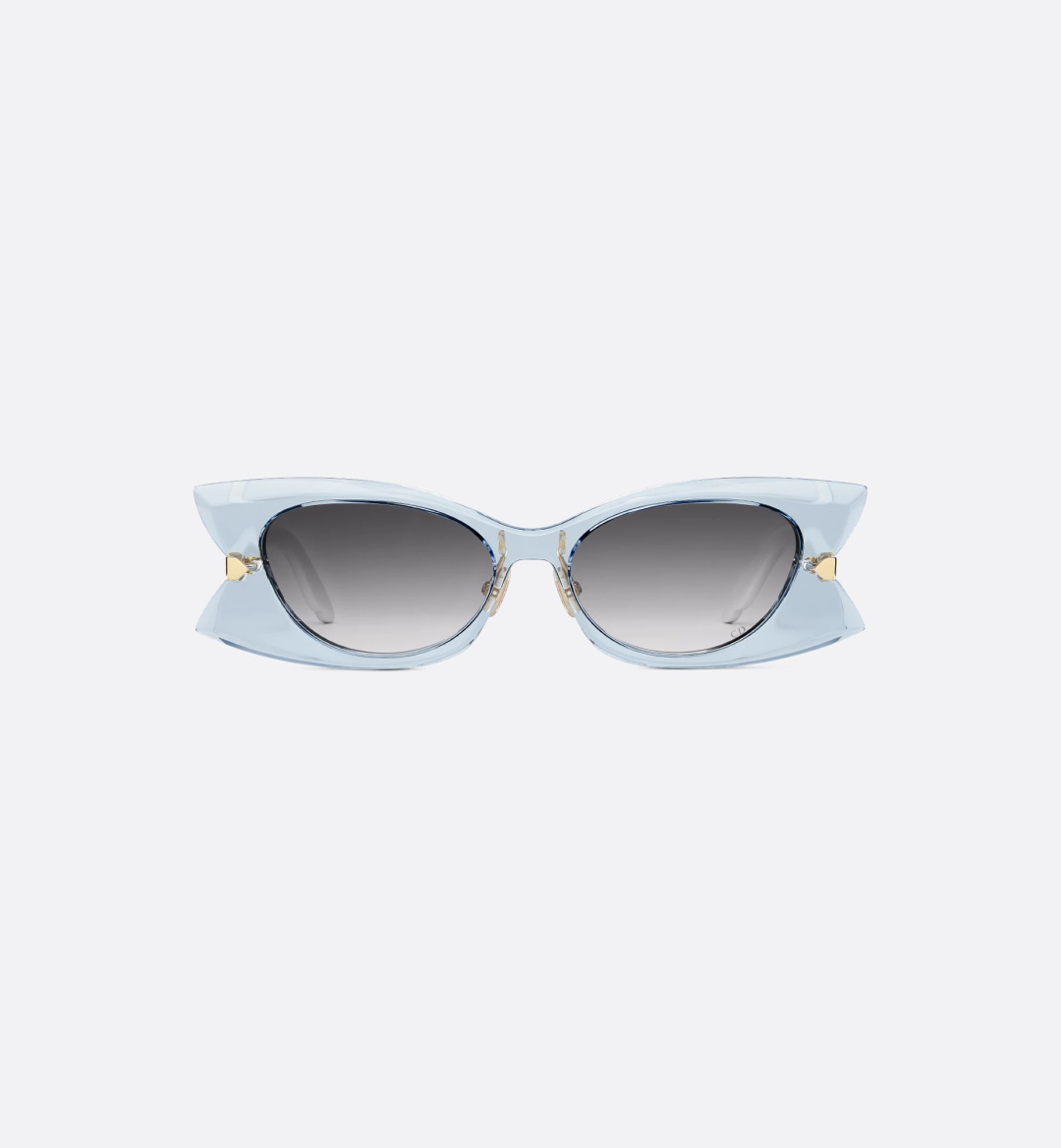 Christian Dior White Sculptural Cat-Eye Sunglasses