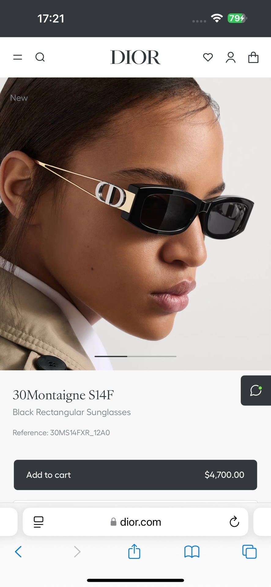 Dior 30Montaigne S14F Black Rectangular Sunglasses – Luxury Eyewear