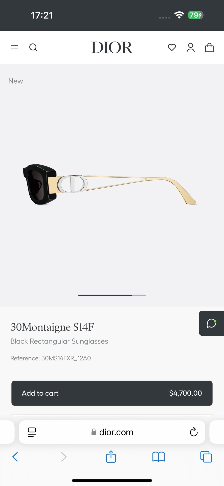 Dior 30Montaigne S14F Black Rectangular Sunglasses – Luxury Eyewear