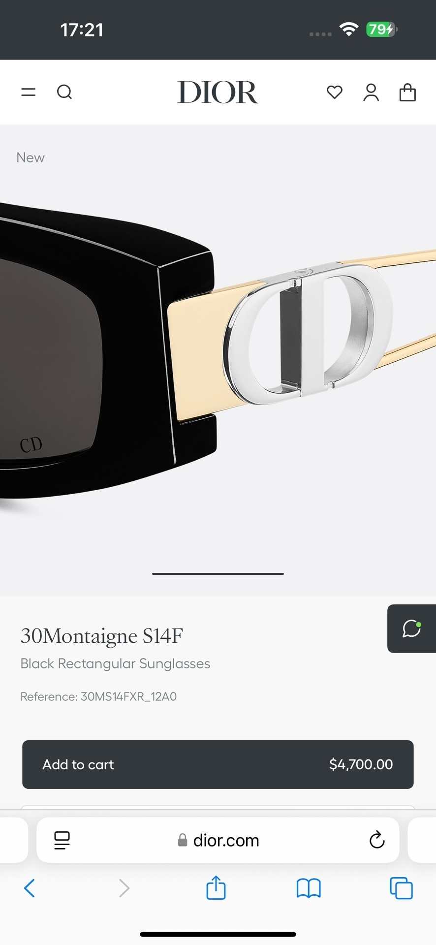 Dior 30Montaigne S14F Black Rectangular Sunglasses – Luxury Eyewear
