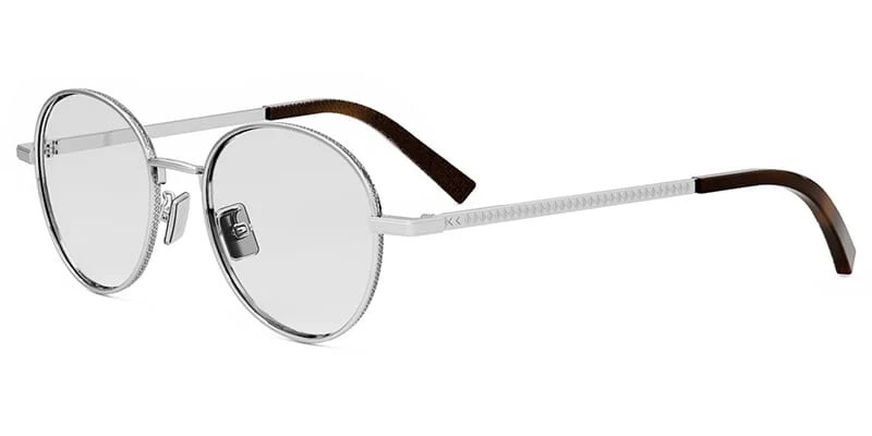 Karl Lagerfeld Silver Round Eyeglasses – Brown Accents