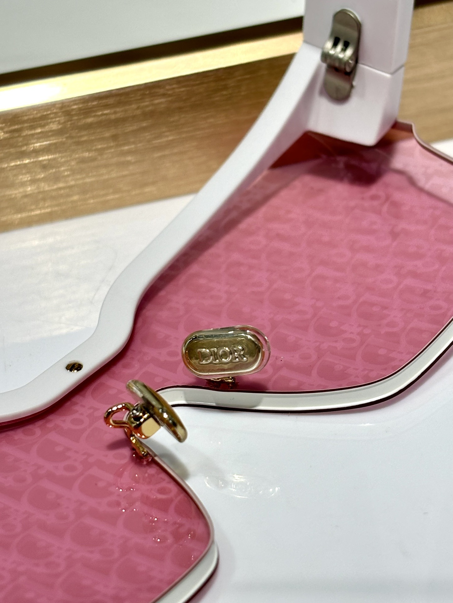 Christian Dior Club M1U Oversized Mask Sunglasses with Oblique Pattern