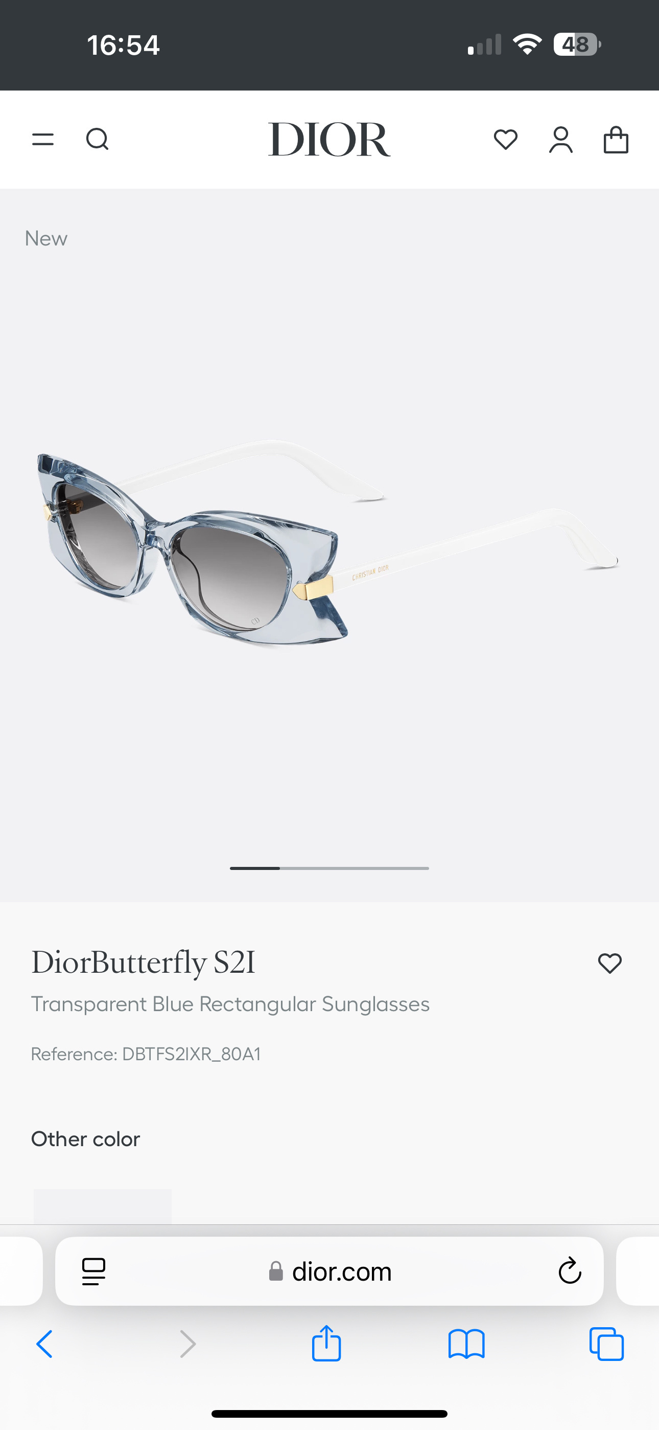 DiorButterfly S2I Black Rectangular Sunglasses – Luxury Eyewear