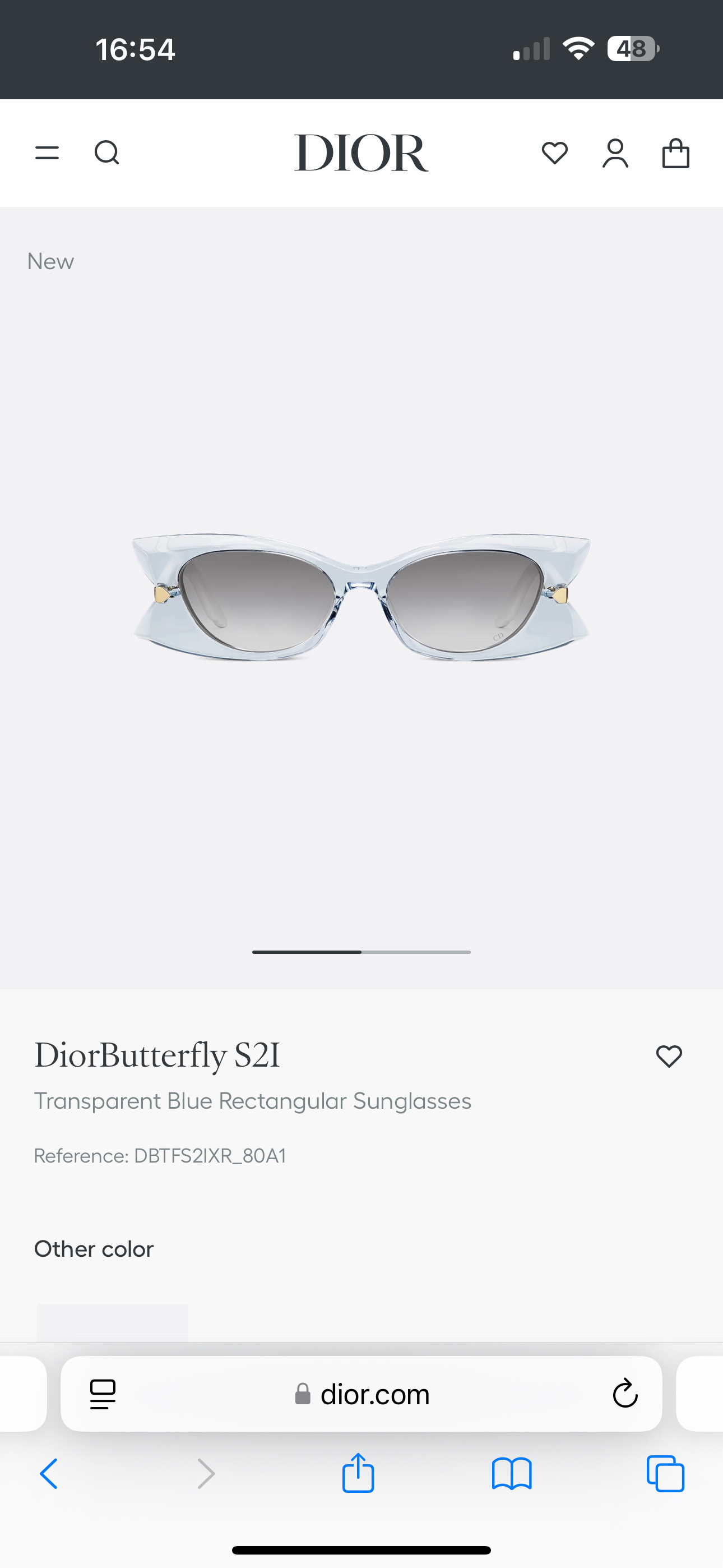 DiorButterfly S2I Black Rectangular Sunglasses – Luxury Eyewear