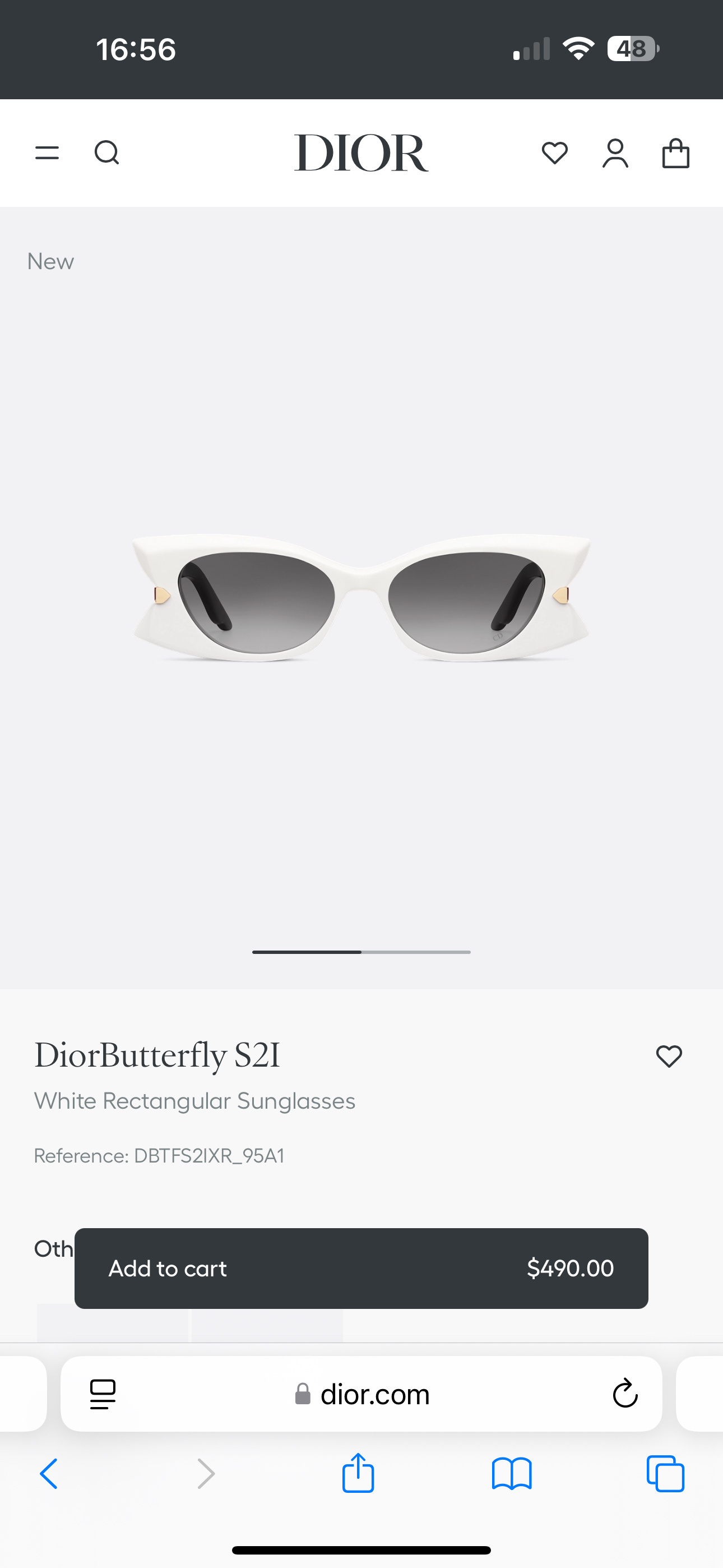DiorButterfly S2I Black Rectangular Sunglasses – Luxury Eyewear
