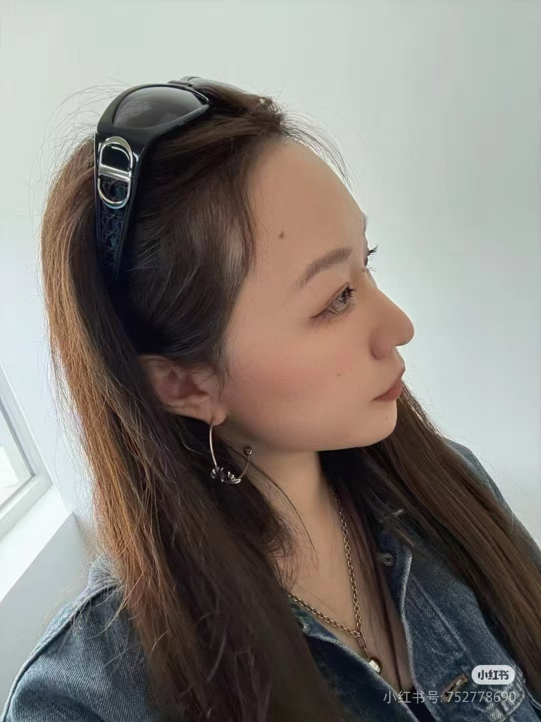 Dior Black Oversized Wrap Sunglasses with Silver CD Logo