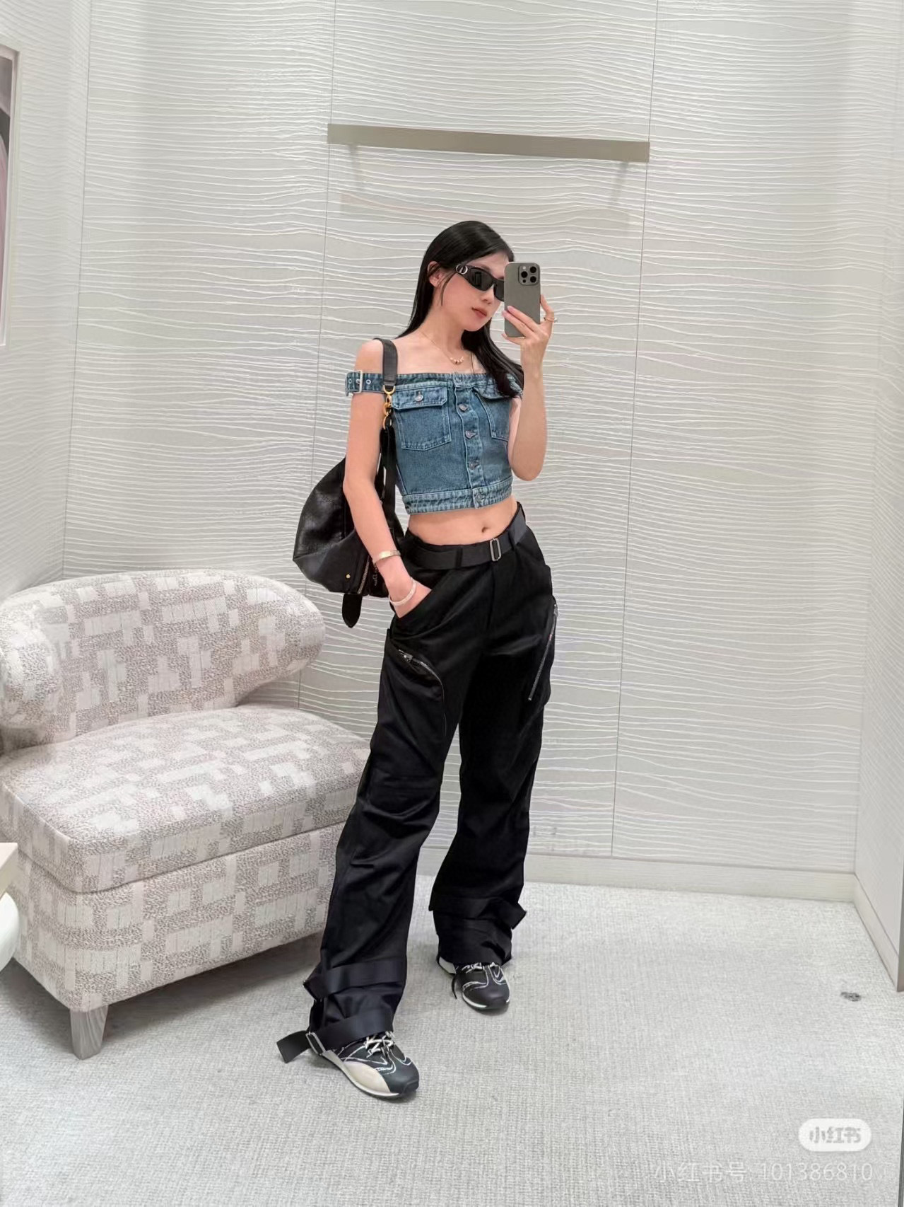 Dior Black Oversized Wrap Sunglasses with Silver CD Logo