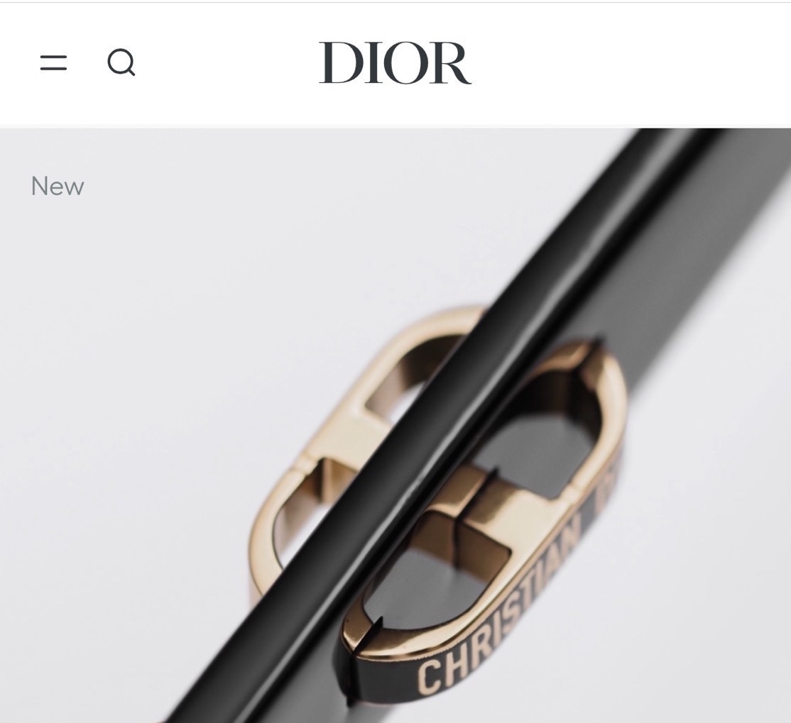 Dior Signature Black Acetate Sunglasses with Gold Logo