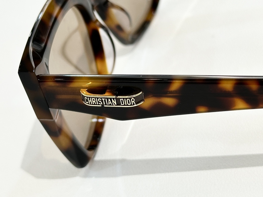 Dior Signature Black Acetate Sunglasses with Gold Logo