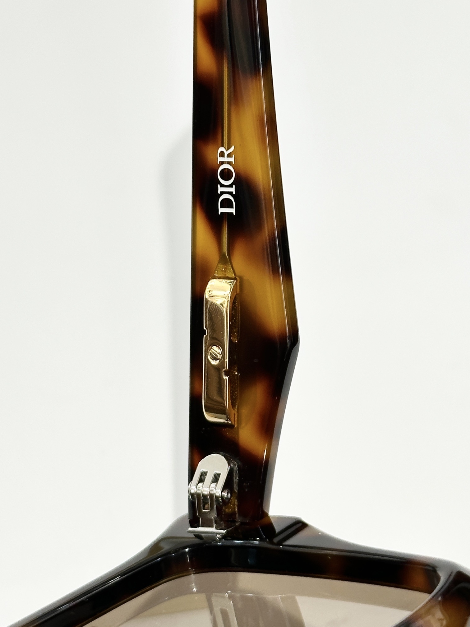 Dior Signature Black Acetate Sunglasses with Gold Logo