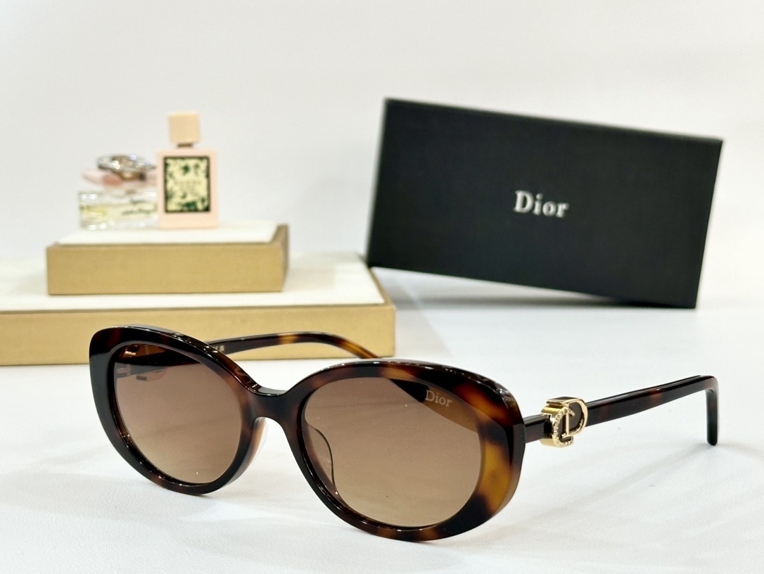 Dior Oversized Butterfly Sunglasses with Crystal Logo Details