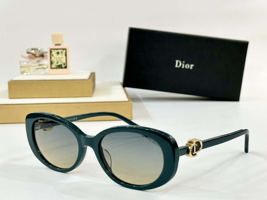 Dior Oversized Butterfly Sunglasses with Crystal Logo Details