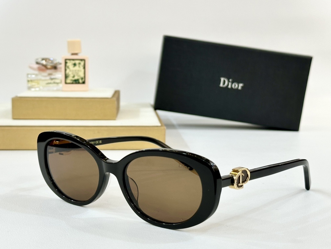 Dior Oversized Butterfly Sunglasses with Crystal Logo Details