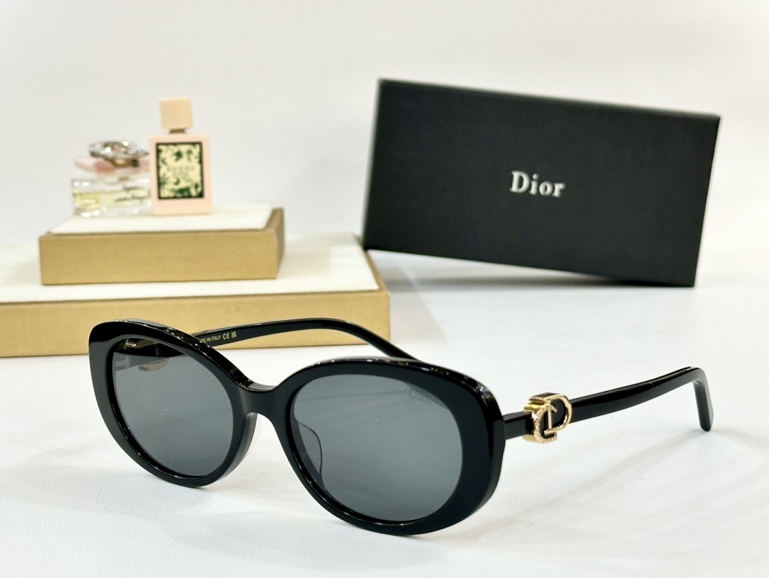 Dior Oversized Butterfly Sunglasses with Crystal Logo Details