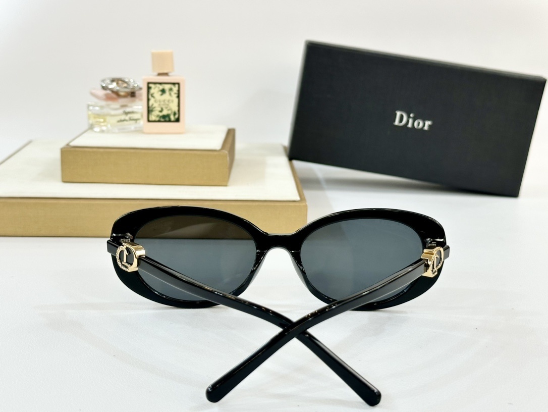 Dior Oversized Butterfly Sunglasses with Crystal Logo Details