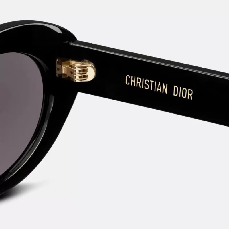 Vintage Cat-Eye Oval Sunglasses for Women – Chic Retro Black