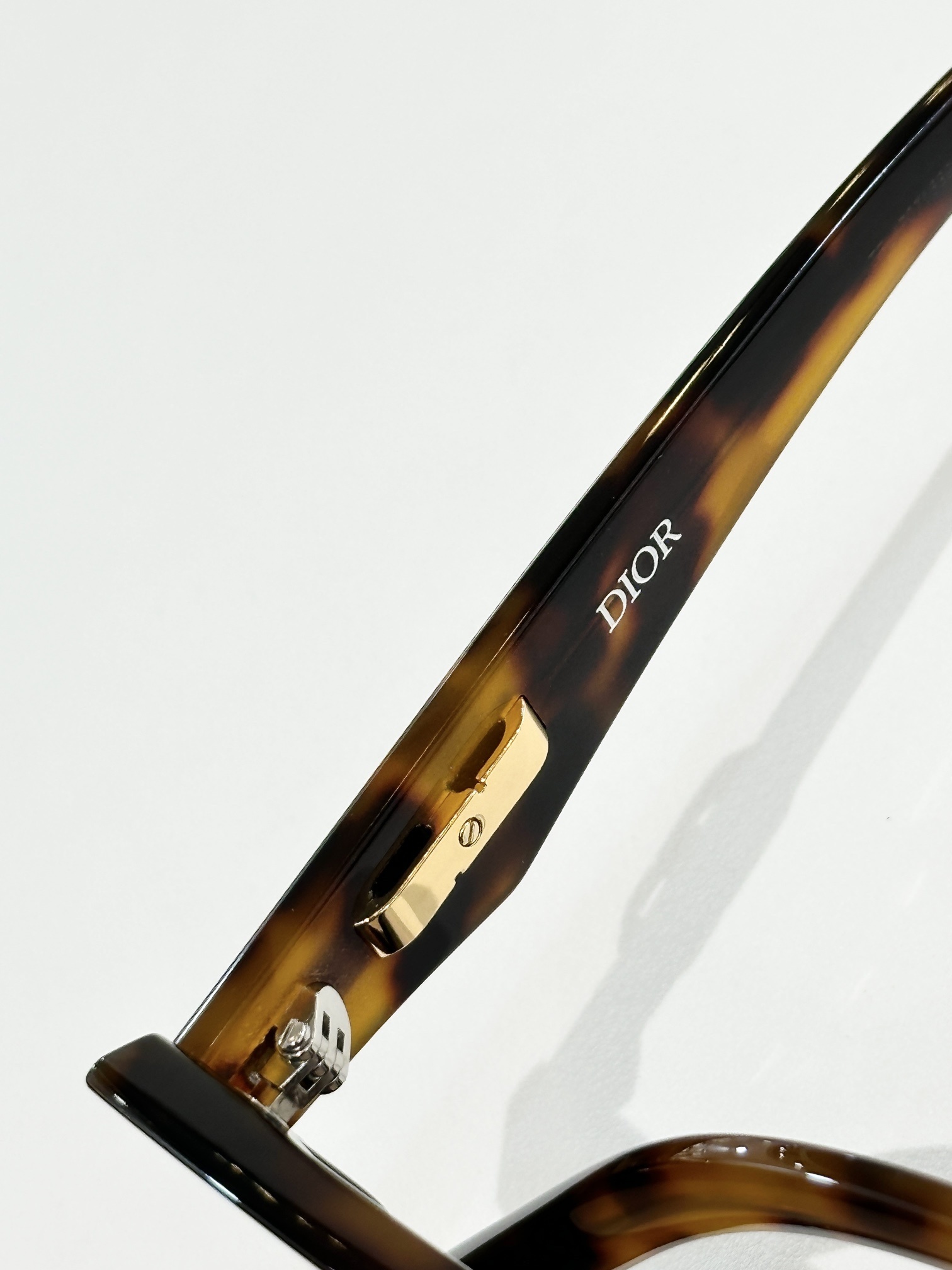 Dior Black Cat-Eye Sunglasses with Gold Signature Logo