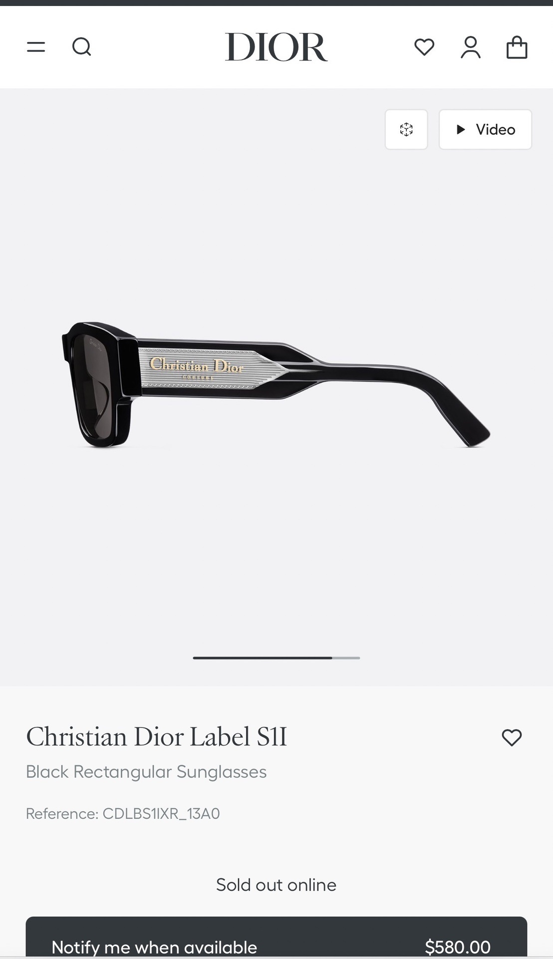 Christian Dior Couture Rectangular Sunglasses – Luxury Men’s Eyewear