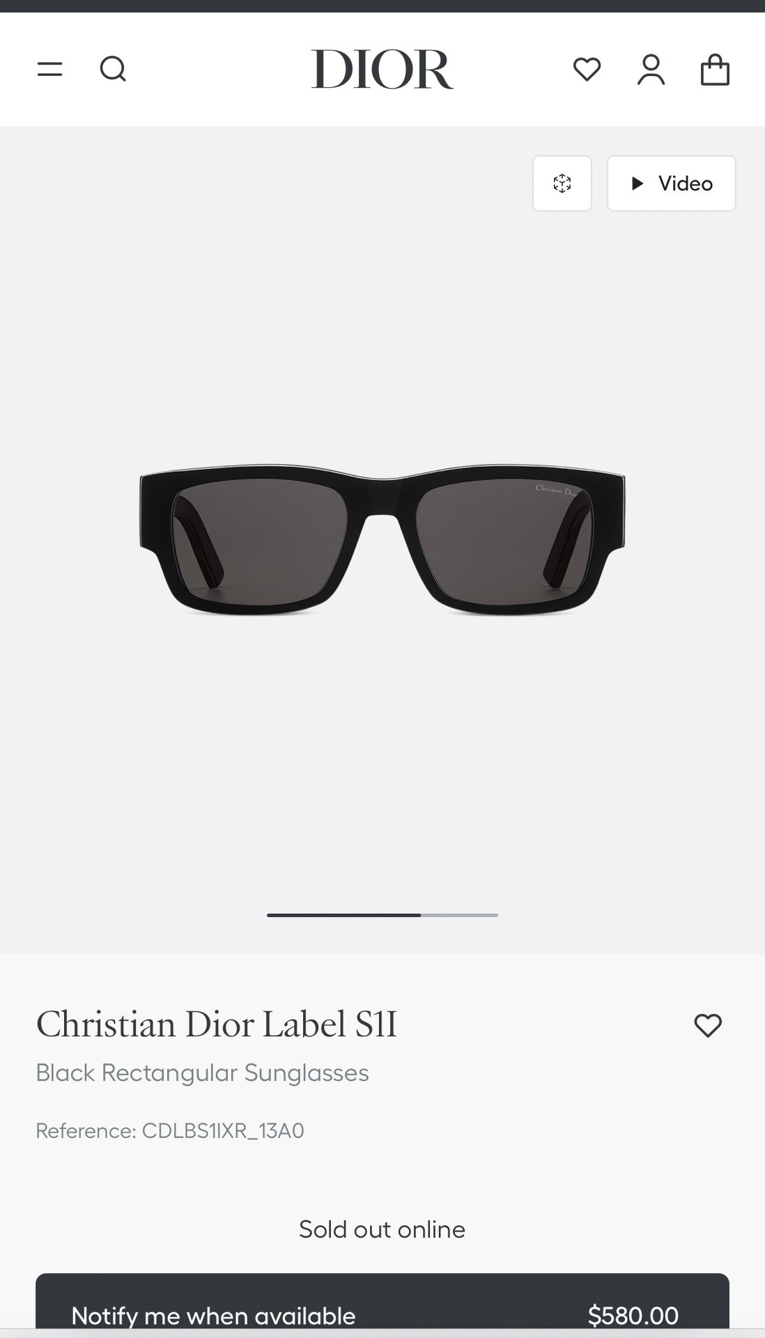 Christian Dior Couture Rectangular Sunglasses – Luxury Men’s Eyewear
