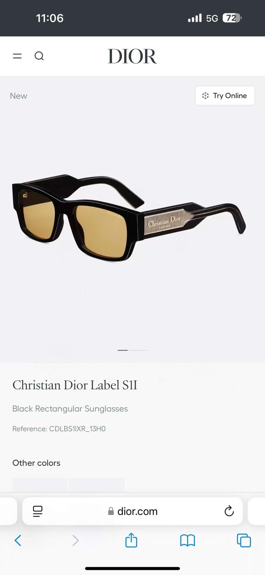 Dior Black Gold Lens Sunglasses – Dior Black Label S2 Sunglasses