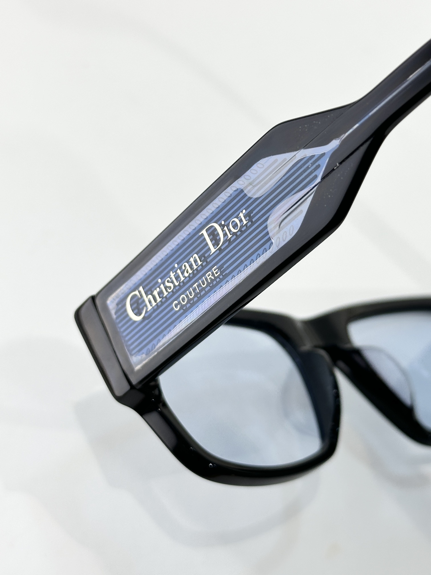 Christian Dior Label S1I Black Rectangular Sunglasses