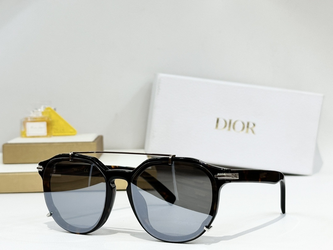 Dior Luxury Geometric Double-Bridge Sunglasses for Men & Women