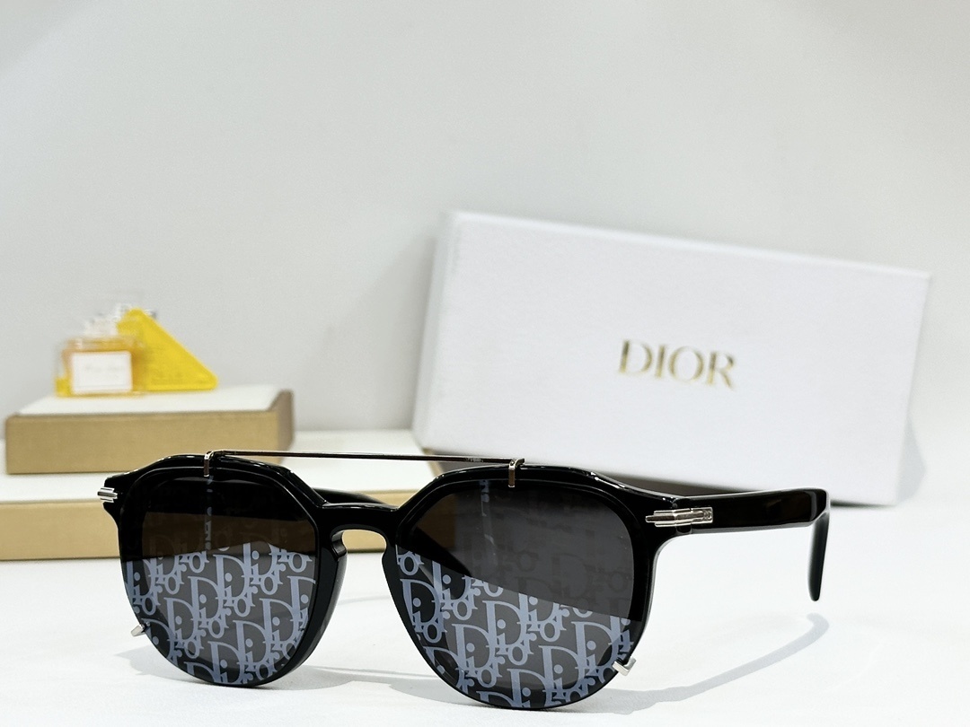 Dior Luxury Geometric Double-Bridge Sunglasses for Men & Women