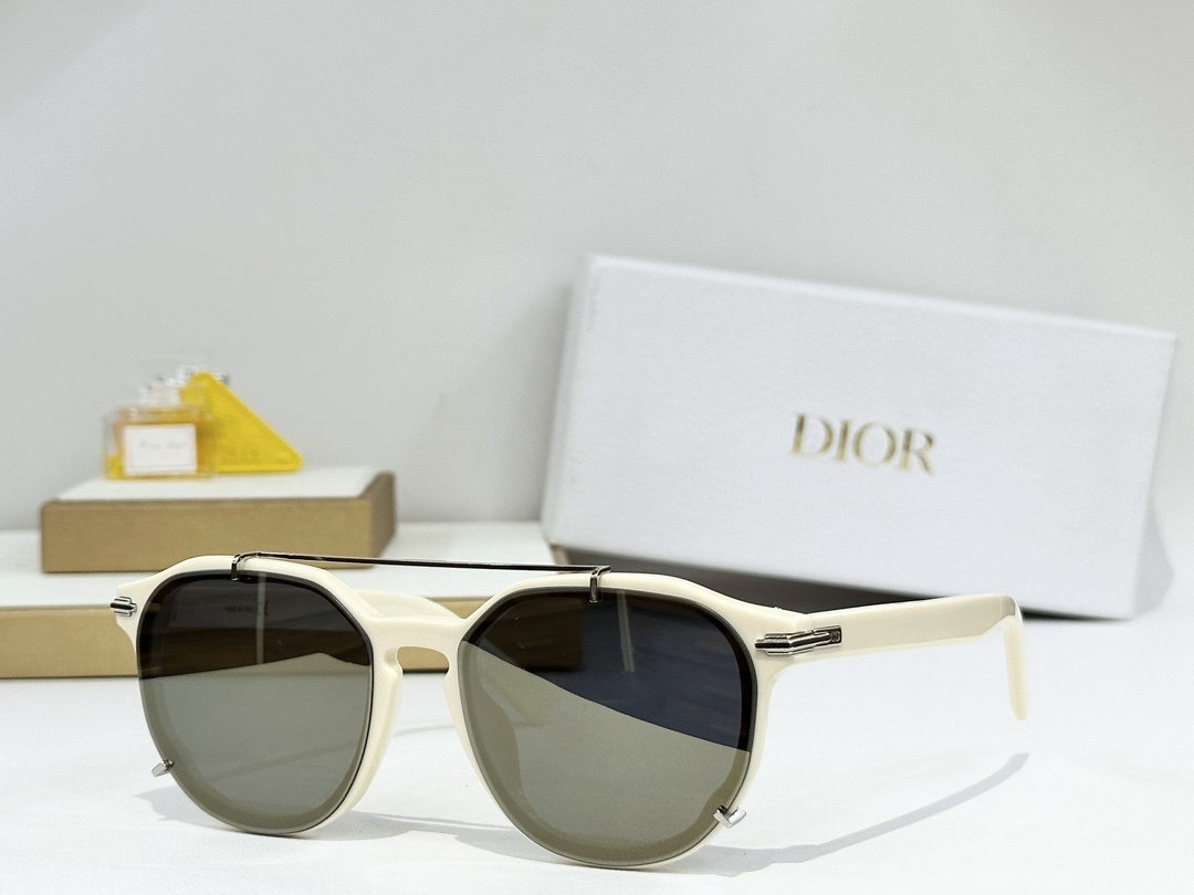 Dior Luxury Geometric Double-Bridge Sunglasses for Men & Women