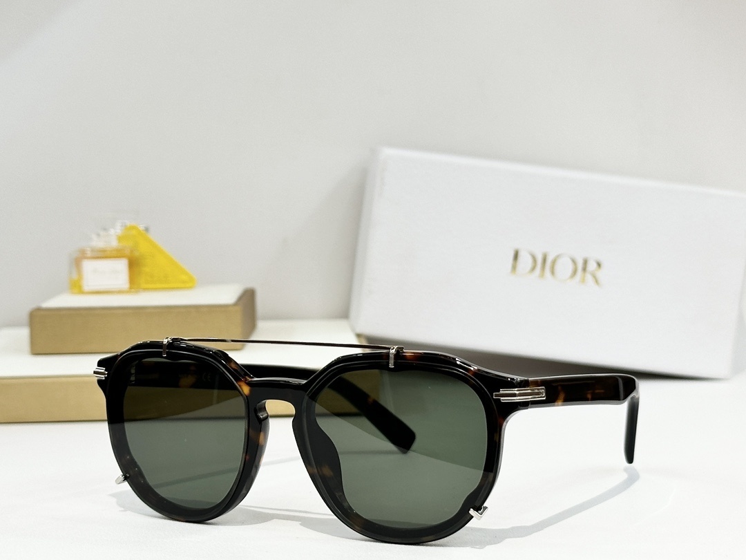 Dior Luxury Geometric Double-Bridge Sunglasses for Men & Women