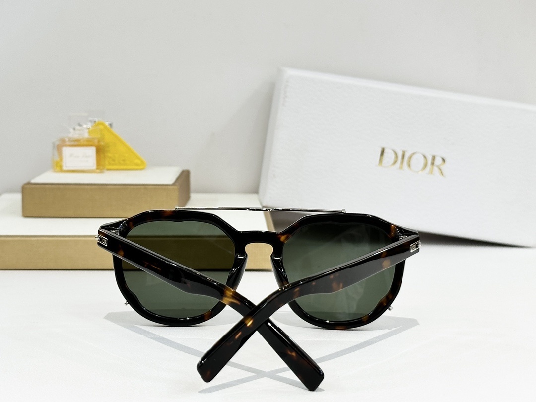 Dior Luxury Geometric Double-Bridge Sunglasses for Men & Women
