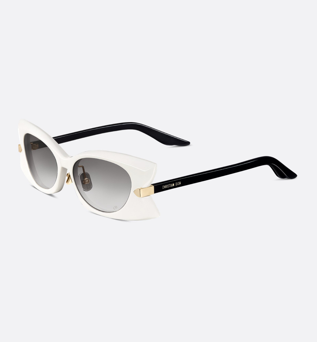 Christian Dior Luxury White Butterfly Cat-Eye Sunglasses