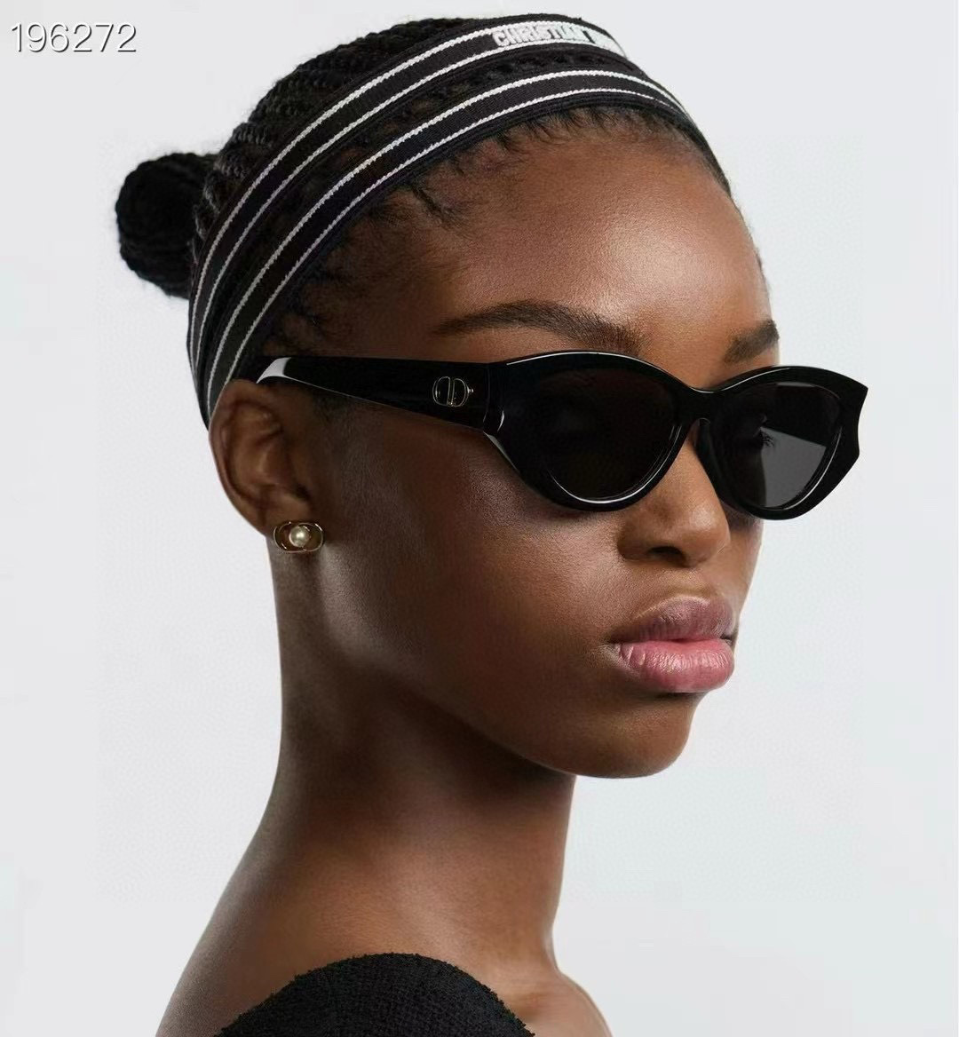 Dior Black Acetate Cat-Eye Sunglasses – CD Logo