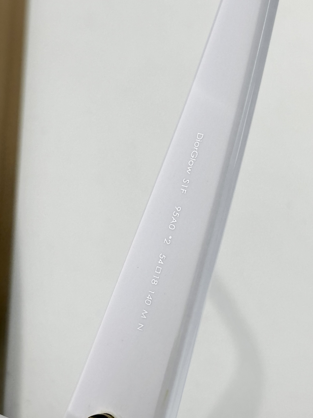 Christian Dior White Square Sunglasses with Gradient Lenses