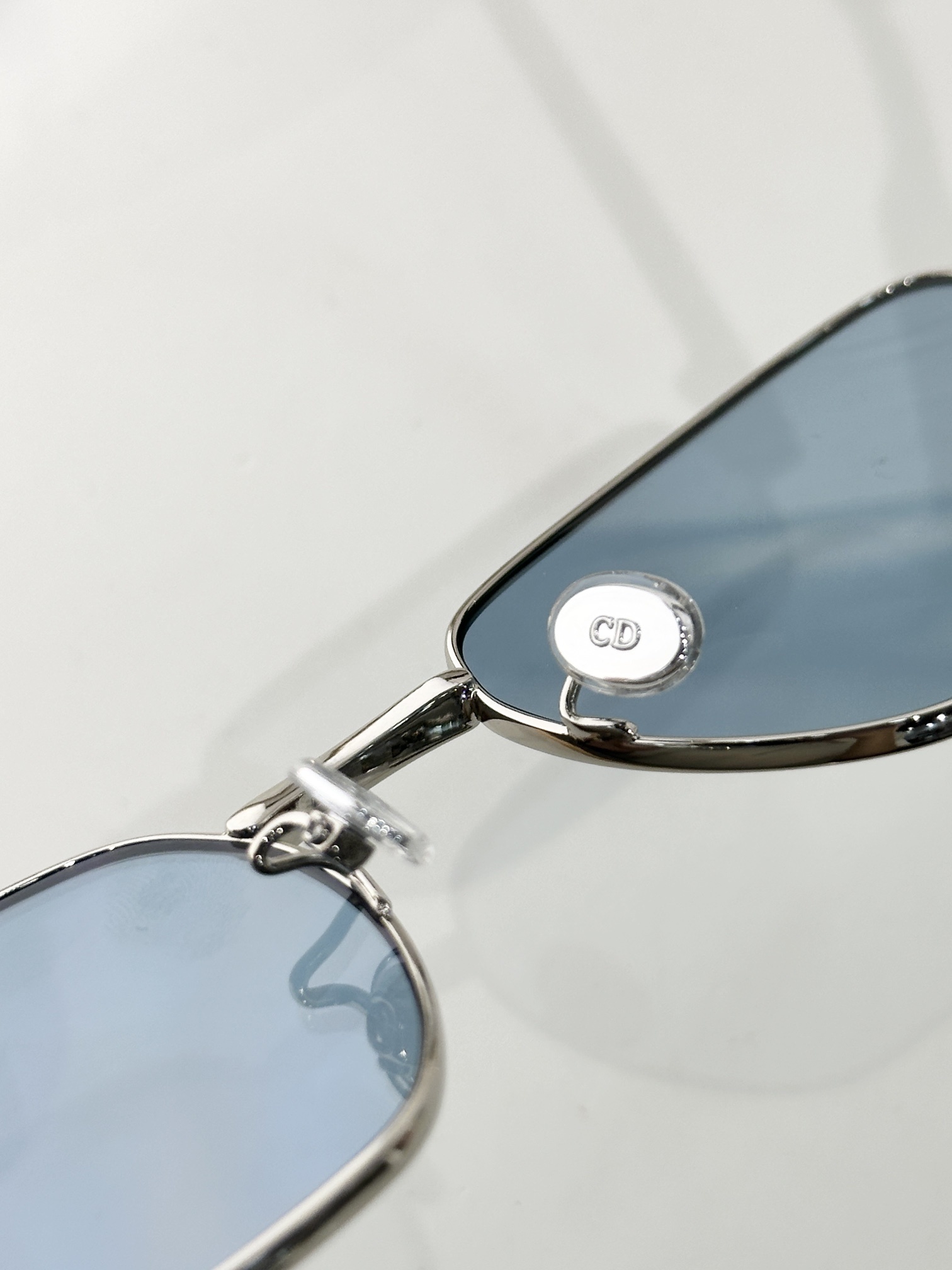 Christian Dior Couture Rectangular Sunglasses – Silver & Blue