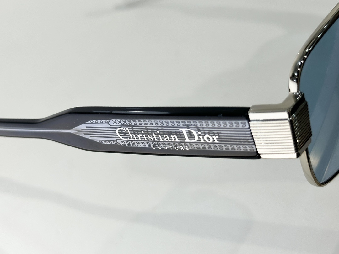 Christian Dior Couture Rectangular Sunglasses – Silver & Blue