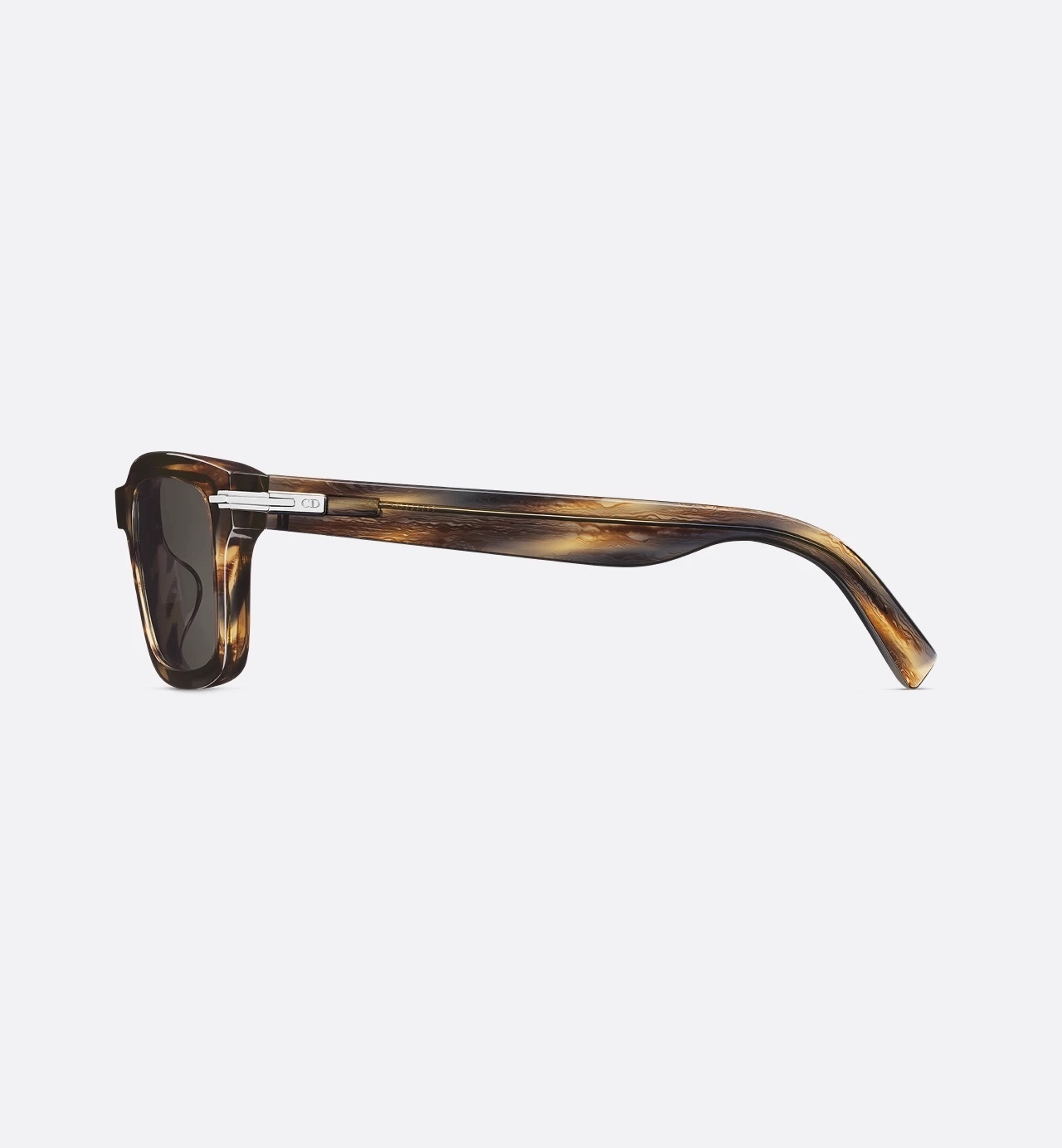 Dior Brown Marble Rectangular Sunglasses for Men