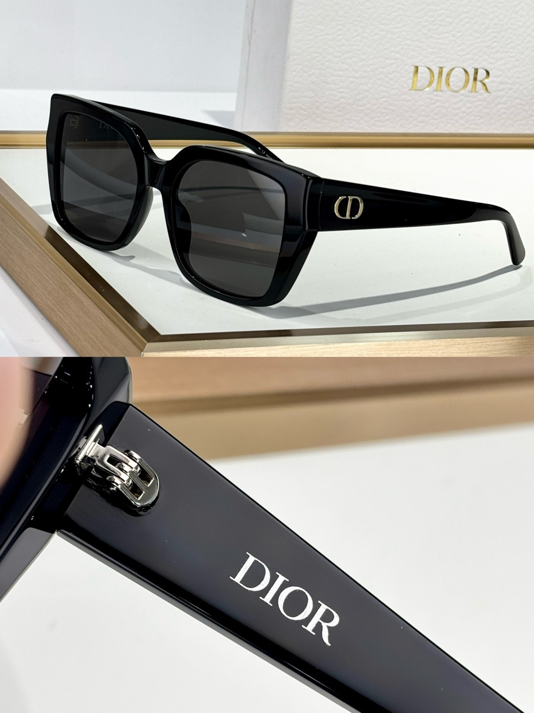 square Dior Black Acetate Sunglasses – Dior Black Acetate Square
