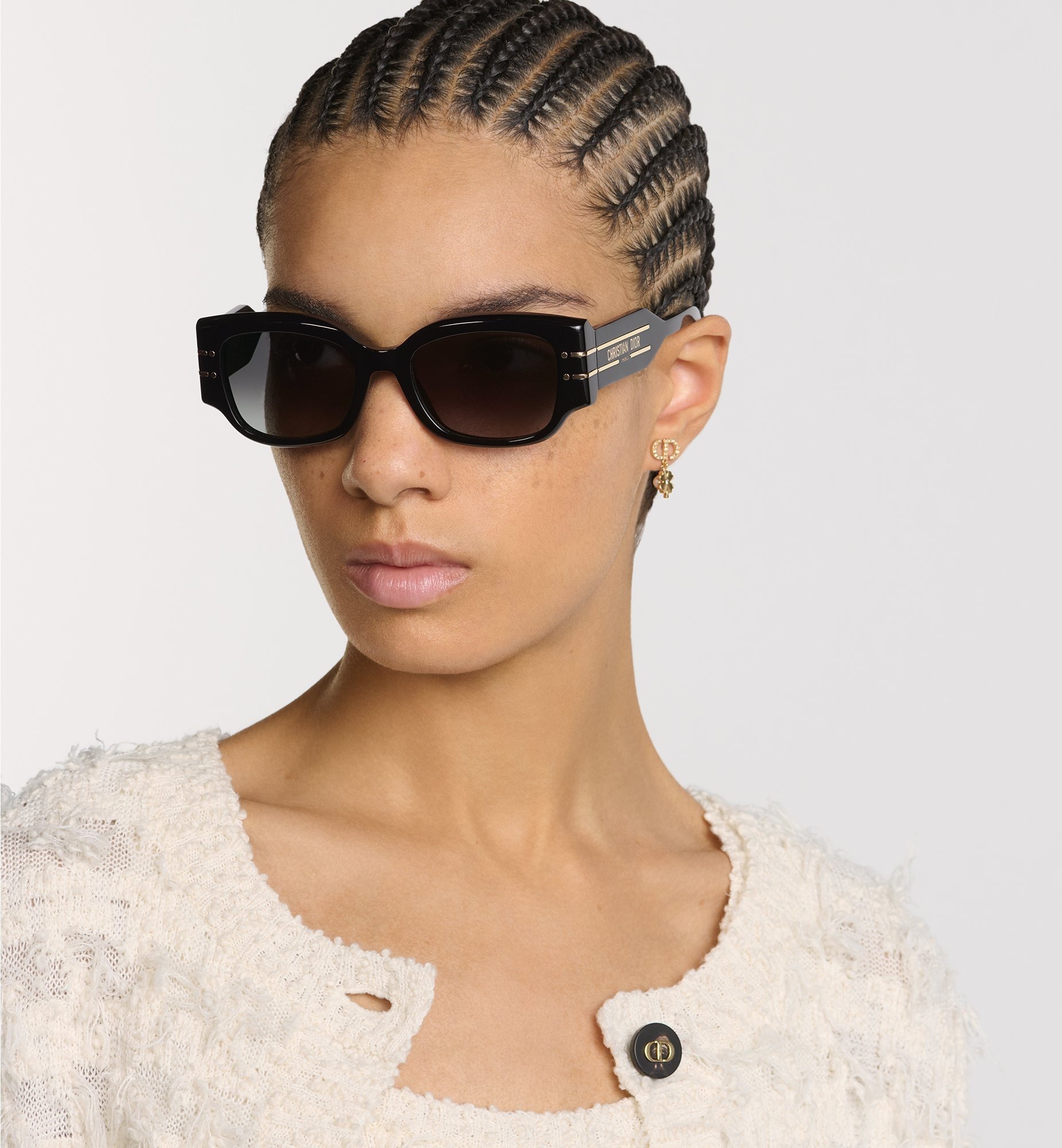 DiorSignature S13I Black Rectangular Sunglasses – Luxury Eyewear