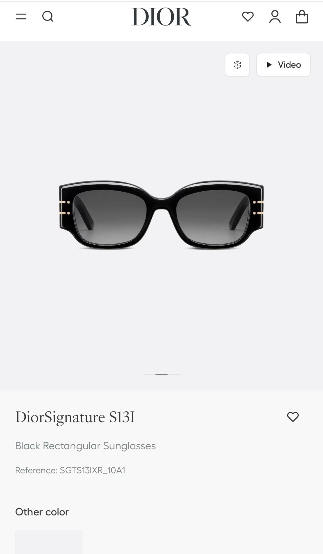 DiorSignature S13I Black Rectangular Sunglasses – Luxury Eyewear