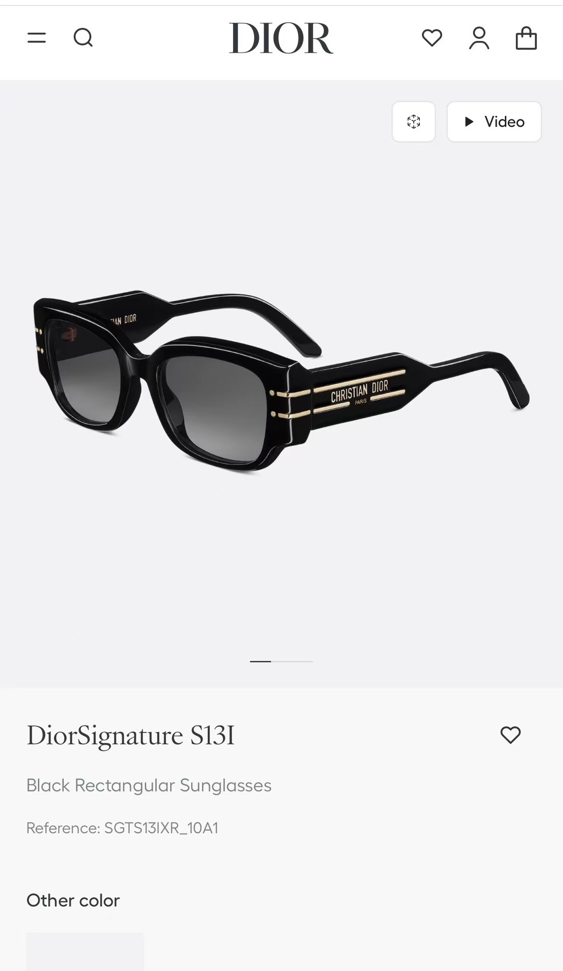 DiorSignature S13I Black Rectangular Sunglasses – Luxury Eyewear