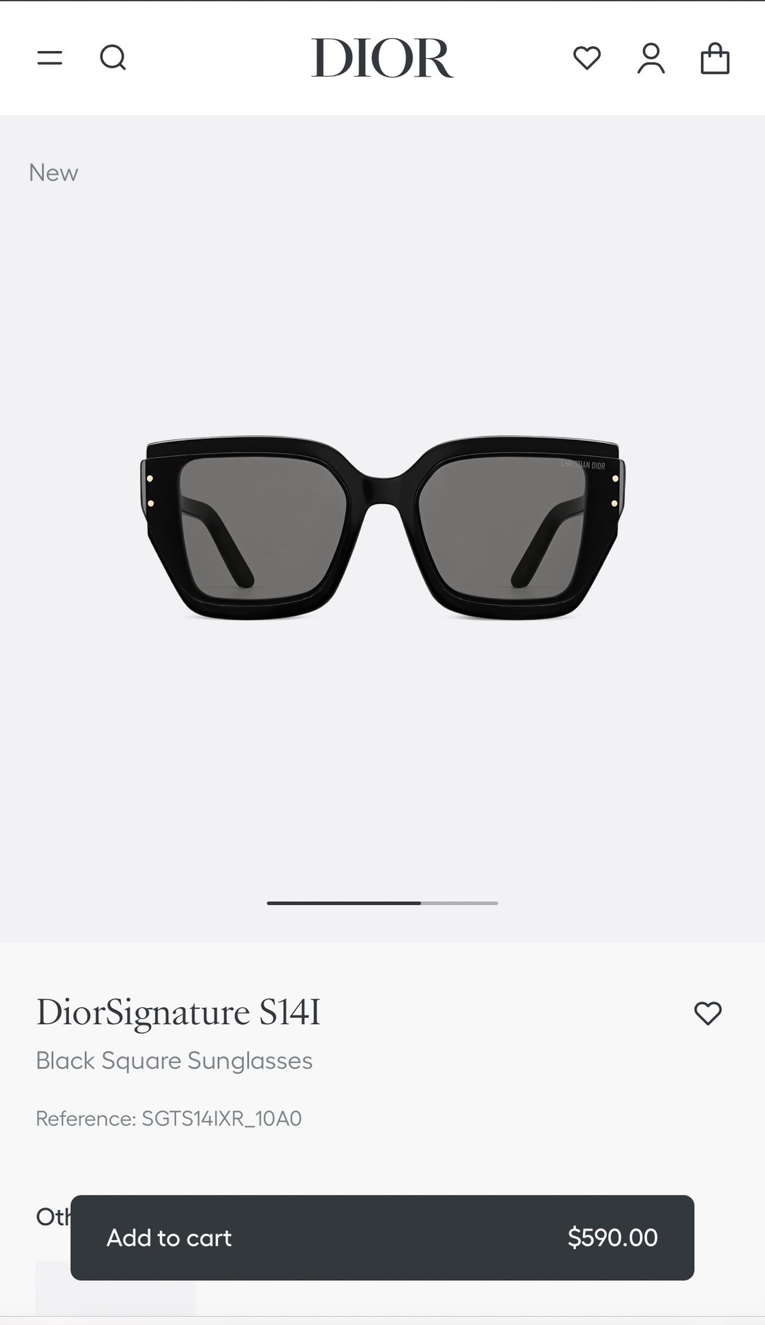 DiorSignature S14I Black Square Sunglasses – Luxury Eyewear