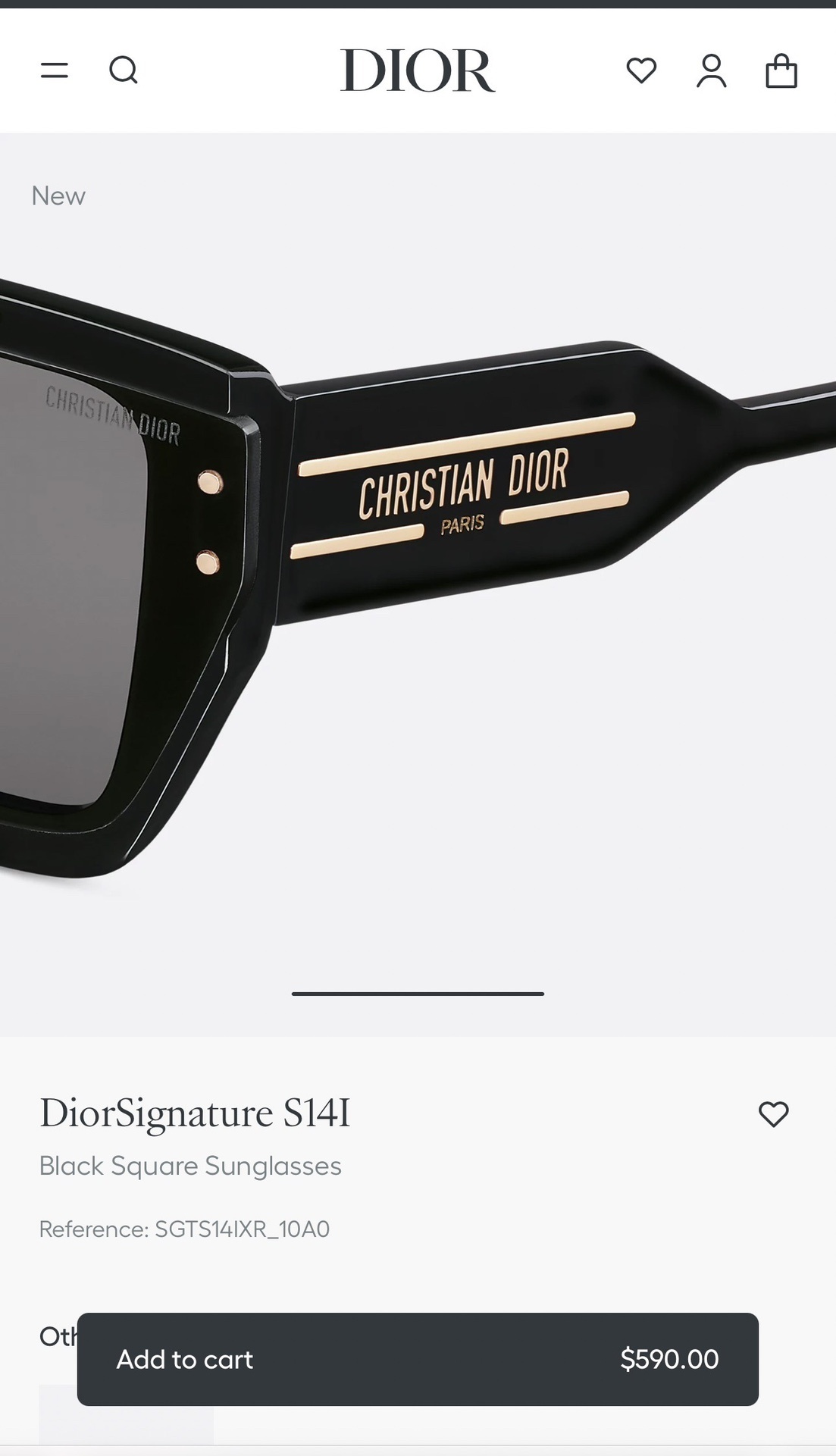 DiorSignature S14I Black Square Sunglasses – Luxury Eyewear