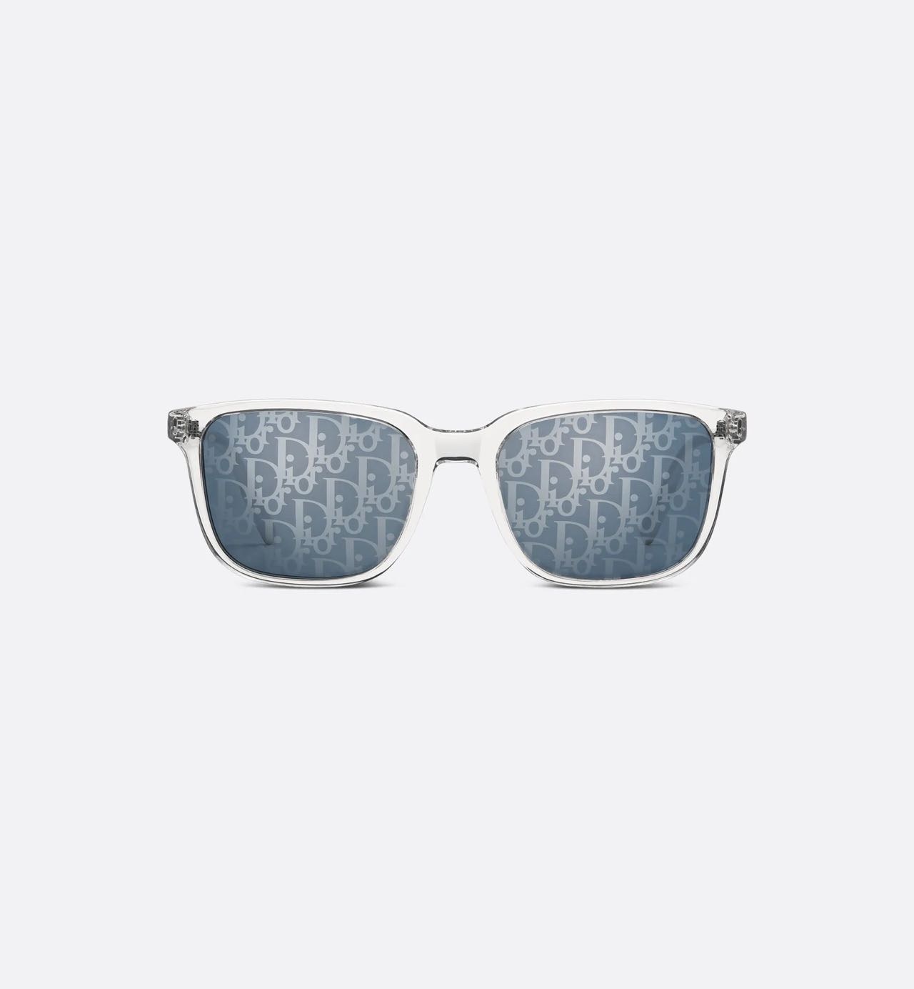 Christian Dior Transparent Sunglasses with Oblique Pattern