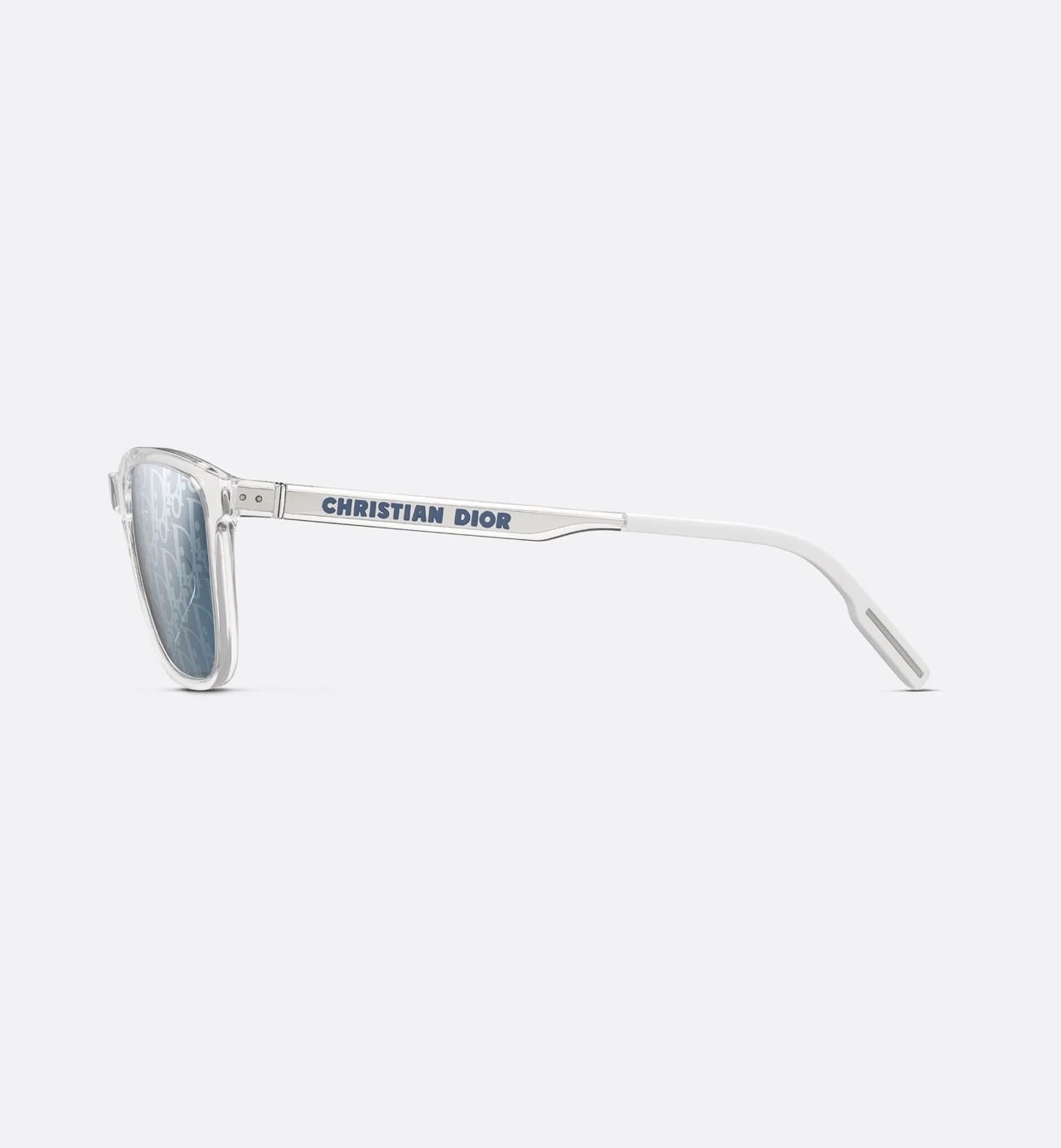 Christian Dior Transparent Sunglasses with Oblique Pattern